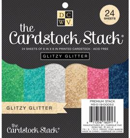 img 1 attached to Diecuts With A View Glitzy 🎉 Glitter Paper Stack, 6 by 6-Inch, MS019052, 24-Pack