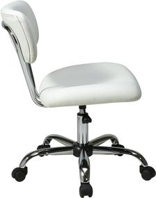 img 2 attached to OSP Home Furnishings Avenue Six ST181-V11 Vista Task Office Chair in White Vinyl