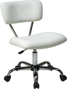 img 4 attached to OSP Home Furnishings Avenue Six ST181-V11 Vista Task Office Chair in White Vinyl