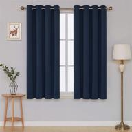 🌙 deconovo navy blue blackout grommet panels for kids room - 2pcs, 52x63 inch - energy saving & light blocking logo