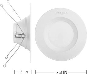 img 3 attached to 🔆 Smart Recessed Lighting: 5/6 Inch Retrofit Ceiling Down Light with WiFi, Color Changing & Voice Control - 4-Pack