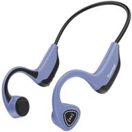 🎧 blue bone conduction bluetooth headset with 8gb mp3 music player - perfect for running, walking, sports, and fitness with open ear design logo