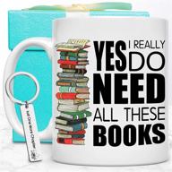 📚 dynular book lovers gifts: hilarious coffee mugs for librarians and book nerds with keychain - perfect christmas or birthday present for readers and writers! logo