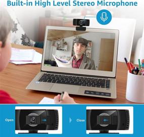 img 2 attached to 🎥 Svarog 1080P HD Webcam with Microphone and Privacy Cover - Perfect for Video Call, Zoom, Conferencing, Streaming, and Gaming on PC/MAC