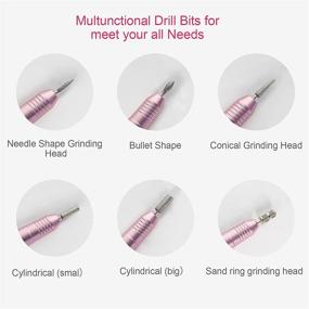 img 3 attached to Compact Portable Electric Nail Drill with 6 Changeable Drills - Professional Manicure Pedicure Tool Kit for Polishing and Shaping Nails