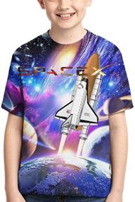 img 4 attached to KELIDIE Spacex Casual Sleeve T Shirt