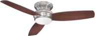 🔔 minka-aire f594l-pw traditional concept 52" flush mount ceiling fan with integrated 14w led light - pewter finish логотип