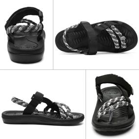 img 2 attached to 👣 Handmade Women's Adjustable Walking Sandals - Enhanced Support