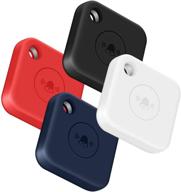 📲 4-pack silicone case for tile mate (2020 & 2018) - anti-scratch lightweight protective sleeve with carabiner for tile mate bluetooth anti-loss device - ultra slim skin for full body shock protection logo