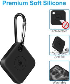 img 3 attached to 📲 4-Pack Silicone Case for Tile Mate (2020 & 2018) - Anti-Scratch Lightweight Protective Sleeve with Carabiner for Tile Mate Bluetooth Anti-Loss Device - Ultra Slim Skin for Full Body Shock Protection