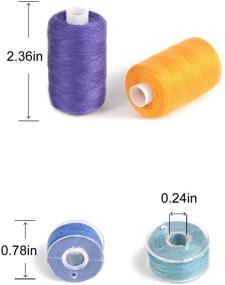 img 2 attached to KEIMIX 72Pcs Sewing Threads Kits: 550 Yards Per Polyester Thread Spools with Prewound Bobbins - 36 Colors for Hand & Machine Sewing