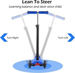 img 1 attached to 🛴 Hikole 3 LED Wheel Scooter for Kids – Adjustable Height, Lean to Steer Design, Kick Scooter with 3 Wheels for Boys & Girls Ages 3-12 Years Old