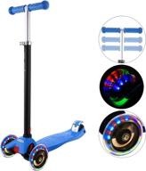 🛴 hikole 3 led wheel scooter for kids – adjustable height, lean to steer design, kick scooter with 3 wheels for boys & girls ages 3-12 years old логотип