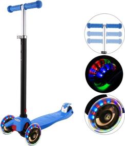 img 4 attached to 🛴 Hikole 3 LED Wheel Scooter for Kids – Adjustable Height, Lean to Steer Design, Kick Scooter with 3 Wheels for Boys & Girls Ages 3-12 Years Old