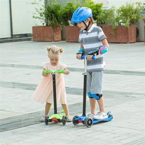 img 3 attached to 🛴 Hikole 3 LED Wheel Scooter for Kids – Adjustable Height, Lean to Steer Design, Kick Scooter with 3 Wheels for Boys & Girls Ages 3-12 Years Old