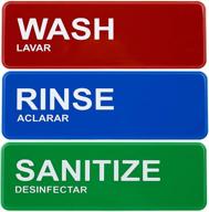 rinse sanitize signage informative commercial logo
