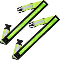 🌈 high visibility reflective waist belt for running, walking, cycling - neon green safety belt for men, women & kids logo