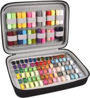 bobbins and thread organizer case - holds up to 84 bobbins and 24 sewing thread spools - compatible with brother, janome, babylock, singer - box only logo