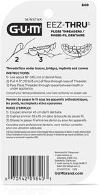 img 1 attached to 🦷 GUM Eez-Thru Floss Threaders [840] - Convenient Pack of 25 for Easy Flossing