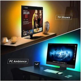 img 1 attached to Enhance Your TV Experience with 9.84Ft LED Lights Backlight – RGB Color Changing USB Powered Backlights with Remote for 24-60 Inch TVs: Gaming Lights, Ambient Lighting Kit