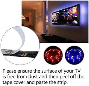 img 3 attached to Enhance Your TV Experience with 9.84Ft LED Lights Backlight – RGB Color Changing USB Powered Backlights with Remote for 24-60 Inch TVs: Gaming Lights, Ambient Lighting Kit