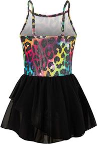 img 3 attached to 👯 Lovefairy Girls Gymnastics Skirted Leotards: Sparkling Camisole Dance Ballet Tutu Dress, Ages 2-9