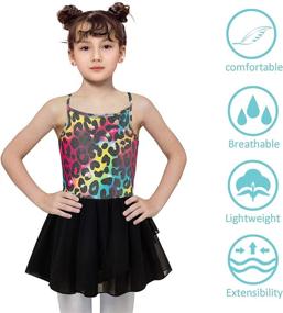 img 1 attached to 👯 Lovefairy Girls Gymnastics Skirted Leotards: Sparkling Camisole Dance Ballet Tutu Dress, Ages 2-9