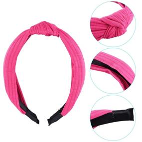 img 2 attached to 👗 Stylish and Versatile: SIQUK 12-Piece Knot Turban Headbands - Wide Plain Hair Accessories for Women and Girls in 12 Vibrant Colors