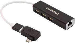 img 3 attached to 🔌 AuviPal Ethernet Adapter with 3 USB Hub Ports and Power OTG Adapter for FireStick, Chromecast Ultra /2/1 /Audio, Google Home Mini, Micro USB to RJ45 LAN Converter - Aluminum Shell