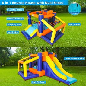 img 1 attached to 🏞️ Inflatable Bouncers for Toddlers with Climbing Features