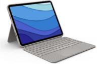 🔤 logitech combo touch ipad pro 11-inch keyboard case - backlit keyboard, trackpad, smart connector - sand; usa layout логотип