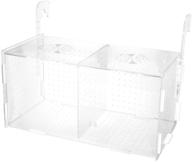 🐠 popetpop fish breeding box: premium isolation breeder hatchery for aquariums - ideal for baby fish, shrimp, clownfish, guppy - small suction cup accessory logo