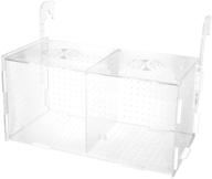 🐠 popetpop fish breeding box: premium isolation breeder hatchery for aquariums - ideal for baby fish, shrimp, clownfish, guppy - small suction cup accessory логотип