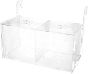 img 4 attached to 🐠 POPETPOP Fish Breeding Box: Premium Isolation Breeder Hatchery for Aquariums - Ideal for Baby Fish, Shrimp, Clownfish, Guppy - Small Suction Cup Accessory