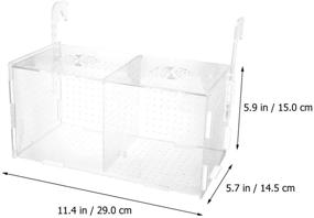 img 2 attached to 🐠 POPETPOP Fish Breeding Box: Premium Isolation Breeder Hatchery for Aquariums - Ideal for Baby Fish, Shrimp, Clownfish, Guppy - Small Suction Cup Accessory