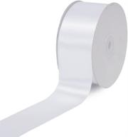 🎀 50 yards of white single face satin ribbon, 2-inch width, by creative ideas logo