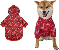 🎅 pet clothes: dog christmas hoodie sweater | soft cotton outfit | sweatshirts for dogs | warm hooded coat sweater | cute dog shirt party dress-up | christmas apparel for medium large puppies логотип