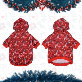 img 1 attached to 🎅 Pet Clothes: Dog Christmas Hoodie Sweater | Soft Cotton Outfit | Sweatshirts for Dogs | Warm Hooded Coat Sweater | Cute Dog Shirt Party Dress-Up | Christmas Apparel for Medium Large Puppies