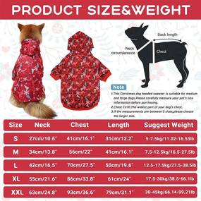 img 2 attached to 🎅 Pet Clothes: Dog Christmas Hoodie Sweater | Soft Cotton Outfit | Sweatshirts for Dogs | Warm Hooded Coat Sweater | Cute Dog Shirt Party Dress-Up | Christmas Apparel for Medium Large Puppies