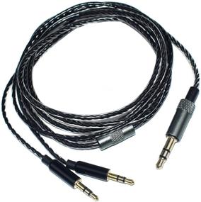 img 4 attached to 🎧 1.2m Audio Cable with Mic for Black Sol Republic Master Tracks HD V8 V10 V12 MFI X3 Ultra XC Headphones - Replacement Audio Cable (Black)