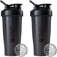 🍶 blenderbottle classic shaker bottle - ideal for protein shakes and pre workout | 28-ounce (2 pack) | all black logo