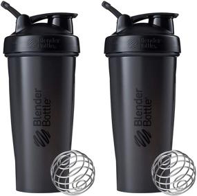 img 4 attached to 🍶 BlenderBottle Classic Shaker Bottle - Ideal for Protein Shakes and Pre Workout | 28-Ounce (2 Pack) | All Black