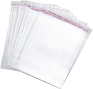 👚 premium tendwarm 5x7 inches resealable opp cellophane cello bags for clothes - pack of 100: clear self-sealing plastic packaging solutions logo