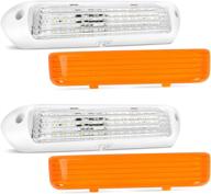 🔆 bluefire upgraded super bright 12v led rv porch lights with clear and amber removable lens (2 pack) – ideal replacment lights for rvs, trailers, and campers logo