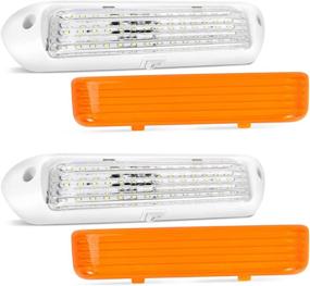img 4 attached to 🔆 BlueFire Upgraded Super Bright 12V LED RV Porch Lights with Clear and Amber Removable Lens (2 Pack) – Ideal Replacment Lights for RVs, Trailers, and Campers