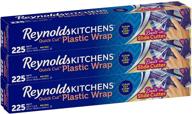 🍃 reynolds kitchens quick cut plastic wrap, 225 sqft, pack of 3: convenient wrap solution for freshness logo