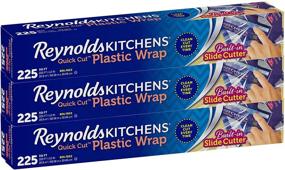 img 4 attached to 🍃 Reynolds Kitchens Quick Cut Plastic Wrap, 225 sqft, Pack of 3: Convenient Wrap Solution for Freshness