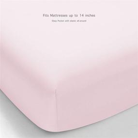 img 1 attached to 🛏️ 2000 Series Luxury Soft 4 Piece Sheet Set - Baby Pink Twin Size Sheets for Basic Choice