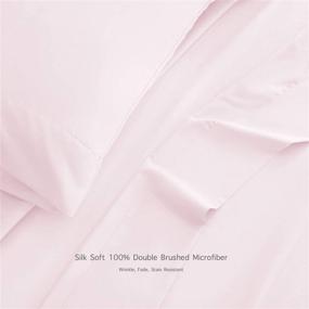 img 3 attached to 🛏️ 2000 Series Luxury Soft 4 Piece Sheet Set - Baby Pink Twin Size Sheets for Basic Choice