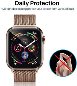 img 3 attached to 📱 LϟK 6 Pack Screen Protector for Apple Watch 44mm Series 6 5 4 / SE 44mm / 42mm Series 3 2 1 with Circle Installation Tool, Full Coverage Flexible Soft TPU - iWatch Compatible
